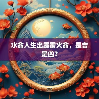 水命人生出霹雳火命，是吉是凶？