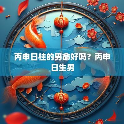 丙申日柱的男命好吗？丙申日生男