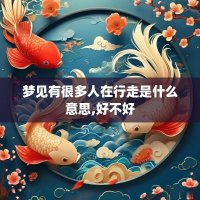 梦见有很多人在行走是什么意思,好不好
