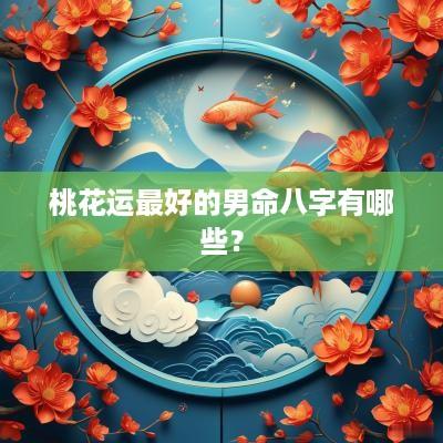 桃花运最好的男命八字有哪些？