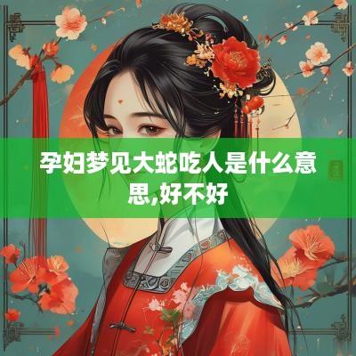 孕妇梦见大蛇吃人是什么意思,好不好