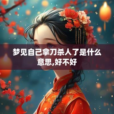 梦见自己拿刀杀人了是什么意思,好不好