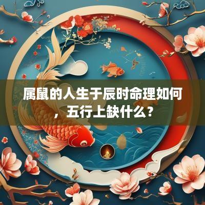 属鼠的人生于辰时命理如何，五行上缺什么？