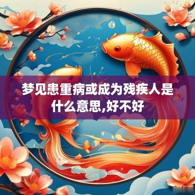 梦见患重病或成为残疾人是什么意思,好不好