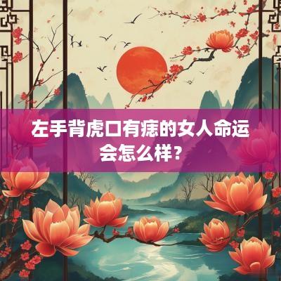 左手背虎口有痣的女人命运会怎么样？
