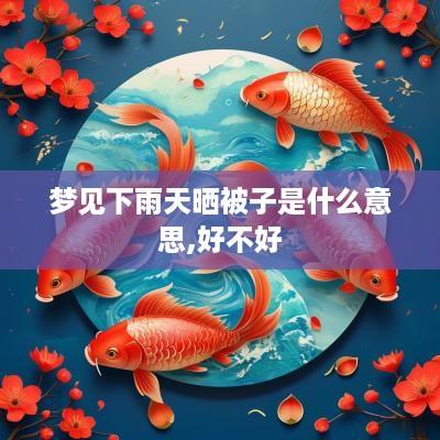 梦见下雨天晒被子是什么意思,好不好