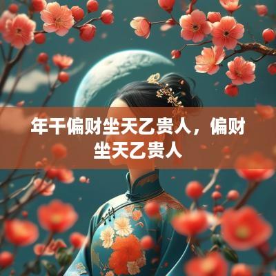年干偏财坐天乙贵人，偏财坐天乙贵人