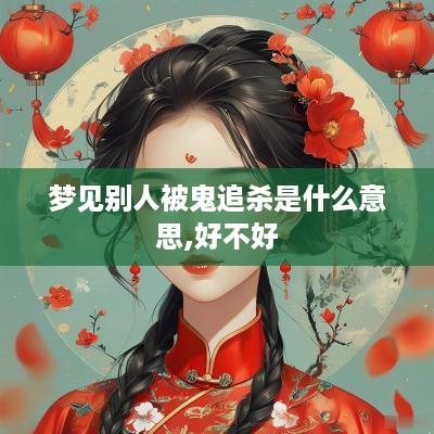 梦见别人被鬼追杀是什么意思,好不好