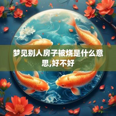 梦见别人房子被烧是什么意思,好不好