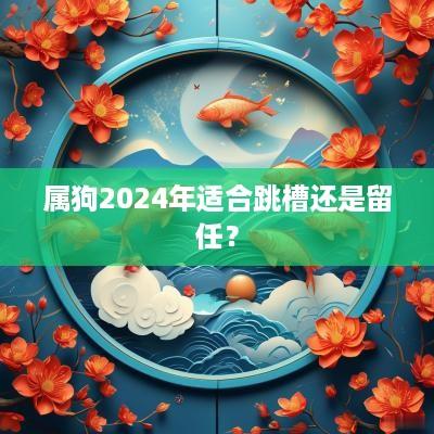 属狗2025年适合跳槽还是留任？
