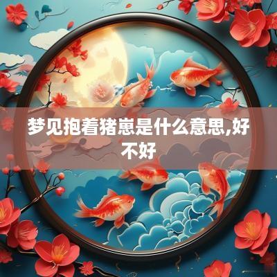 梦见抱着猪崽是什么意思,好不好
