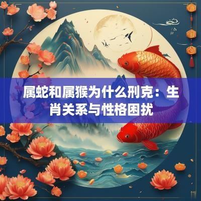属蛇和属猴为什么刑克：生肖关系与性格困扰