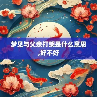 梦见与父亲打架是什么意思,好不好