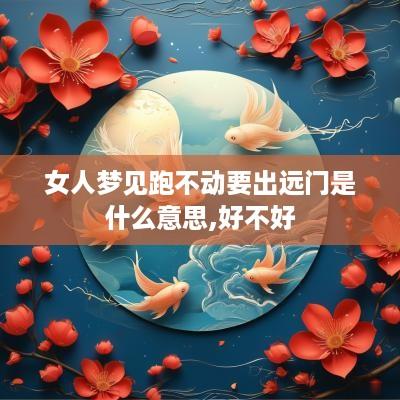 女人梦见跑不动要出远门是什么意思,好不好