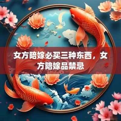 女方陪嫁必买三种东西，女方陪嫁品禁忌