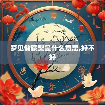 梦见储藏梨是什么意思,好不好