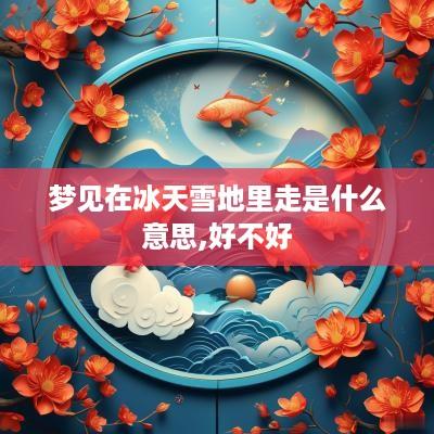 梦见在冰天雪地里走是什么意思,好不好