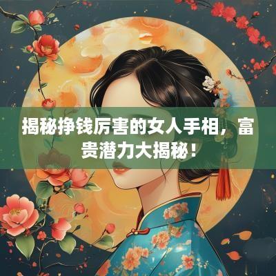 揭秘挣钱厉害的女人手相，富贵潜力大揭秘！