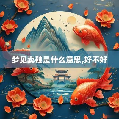 梦见卖鞋是什么意思,好不好
