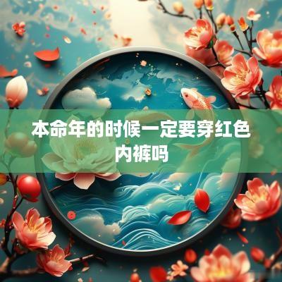 本命年的时候一定要穿红色内裤吗