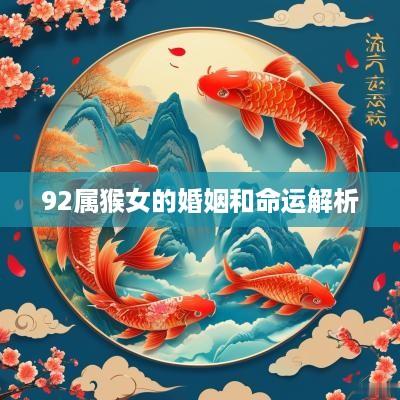 92属猴女的婚姻和命运解析