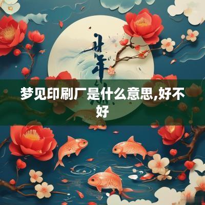 梦见印刷厂是什么意思,好不好