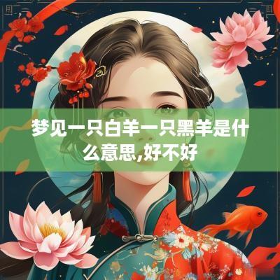 梦见一只白羊一只黑羊是什么意思,好不好