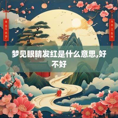 梦见眼睛发红是什么意思,好不好