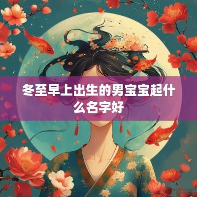 冬至早上出生的男宝宝起什么名字好