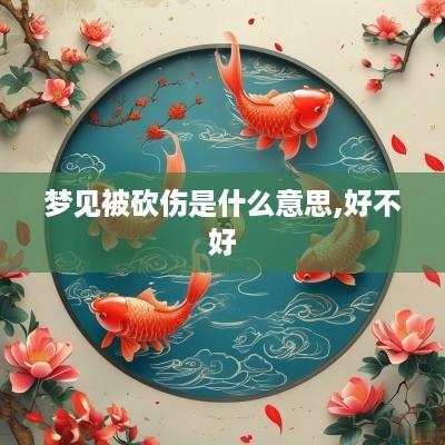梦见被砍伤是什么意思,好不好