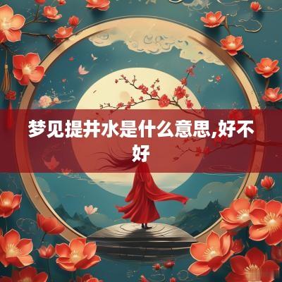 梦见提井水是什么意思,好不好