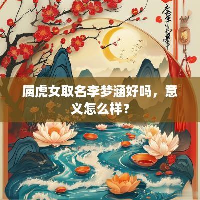 属虎女取名李梦涵好吗，意义怎么样？
