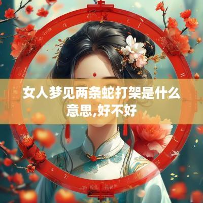 女人梦见两条蛇打架是什么意思,好不好