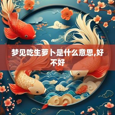 梦见吃生萝卜是什么意思,好不好