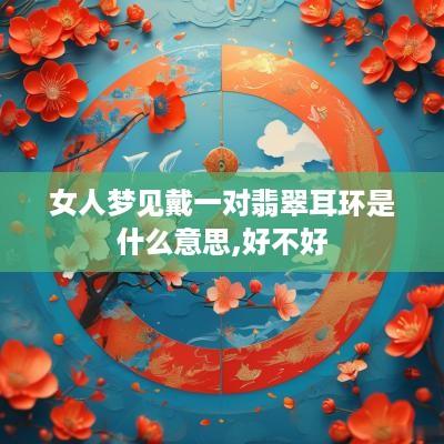 女人梦见戴一对翡翠耳环是什么意思,好不好