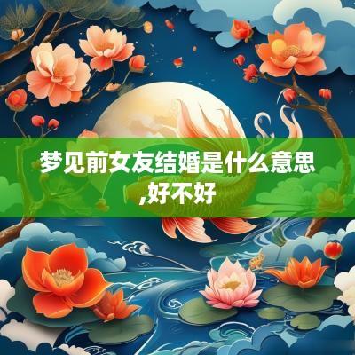 梦见前女友结婚是什么意思,好不好