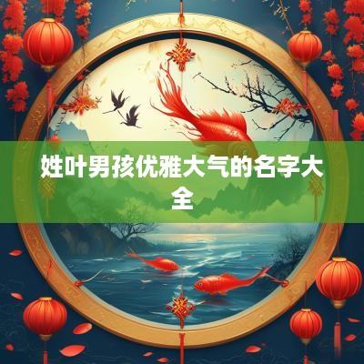 姓叶男孩优雅大气的名字大全