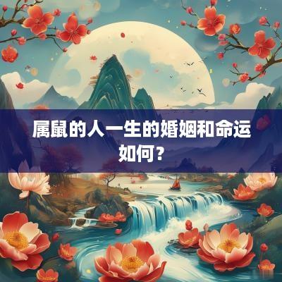 属鼠的人一生的婚姻和命运如何？