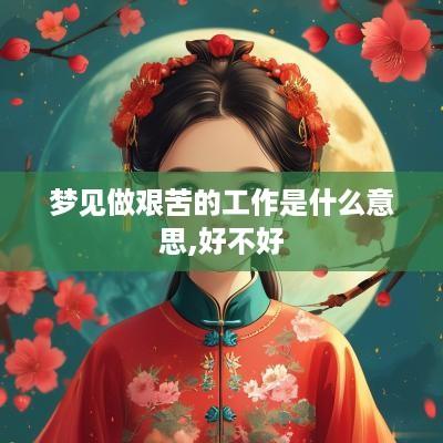 梦见做艰苦的工作是什么意思,好不好