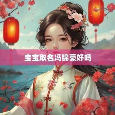 宝宝取名冯锦豪好吗