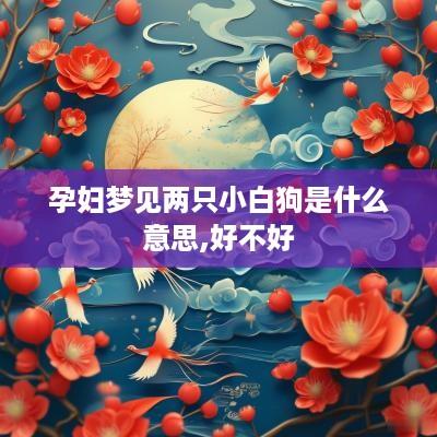 孕妇梦见两只小白狗是什么意思,好不好