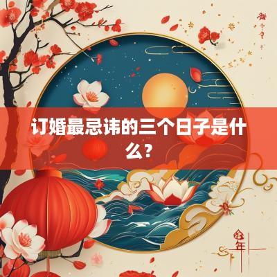订婚最忌讳的三个日子是什么？