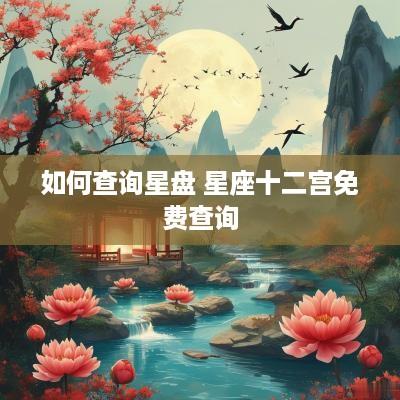 如何查询星盘 星座十二宫免费查询