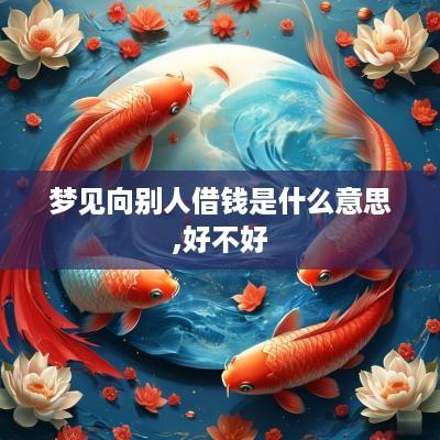 梦见向别人借钱是什么意思,好不好