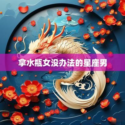 拿水瓶女没办法的星座男