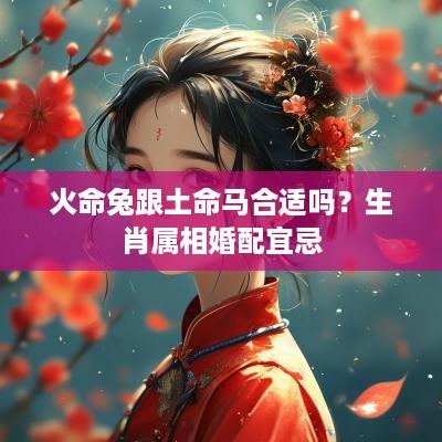 火命兔跟土命马合适吗?生肖属相婚配宜忌 火命兔跟土命马合适吗?生肖属相婚配宜忌