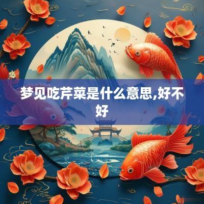 梦见吃芹菜是什么意思,好不好