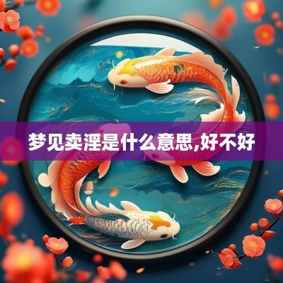 梦见卖淫是什么意思,好不好