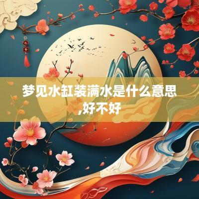 梦见水缸装满水是什么意思,好不好