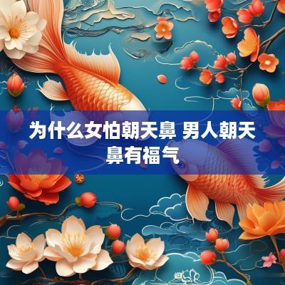 为什么女怕朝天鼻 男人朝天鼻有福气